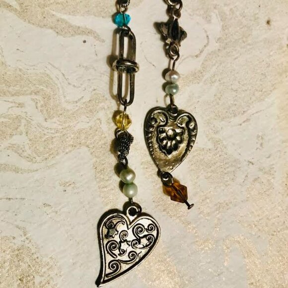 Two Pairs of Asymmetric Drop Statement Earrings for a price of one - Picture 4 of 5